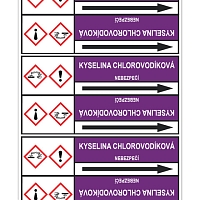 Značení potrubí, kyselina chlorovodíková,, 